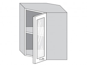 1.60.3у Шкаф настенный (h=720) угловой на 600мм со стекл. дверцей в Соликамске - solikamsk.magazinmebel.ru | фото