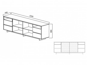 Комодино Moderno-2200 Ф1 в Соликамске - solikamsk.magazinmebel.ru | фото - изображение 3