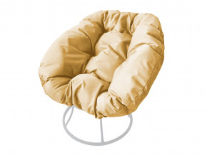 Кресло Пончик без ротанга бежевая подушка в Соликамске - solikamsk.magazinmebel.ru | фото