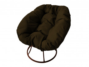 Кресло Пончик без ротанга коричневая подушка в Соликамске - solikamsk.magazinmebel.ru | фото