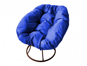 Кресло Пончик без ротанга синяя подушка в Соликамске - solikamsk.magazinmebel.ru | фото