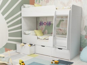 Кровать двухъярусная Малыш двойняшка белый в Соликамске - solikamsk.magazinmebel.ru | фото