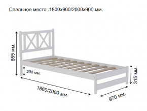 Кровать односпальная Аист-7 Классика белый 1800х900 мм в Соликамске - solikamsk.magazinmebel.ru | фото - изображение 2