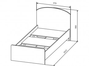 Кровать Сканди КРД900.1 в Соликамске - solikamsk.magazinmebel.ru | фото - изображение 2