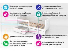 Кровать-тахта мягкая Svogen с ящиками и бортиком дерево-графит в Соликамске - solikamsk.magazinmebel.ru | фото - изображение 3