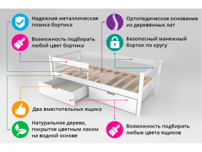 Кровать-тахта Svogen с ящиками и бортиком бежевый-белый в Соликамске - solikamsk.magazinmebel.ru | фото - изображение 4