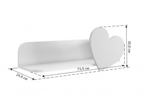 Полка навесная Сердечко G112299 в Соликамске - solikamsk.magazinmebel.ru | фото - изображение 2