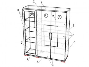 Сервант Модуль 02 Тиффани в Соликамске - solikamsk.magazinmebel.ru | фото - изображение 2