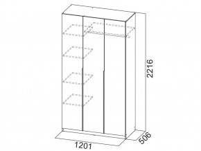 Шкаф ШК 05 графит 1200 мм в Соликамске - solikamsk.magazinmebel.ru | фото - изображение 2