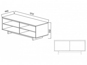 Тумба для ТВА Moderno-1200 Ф6 в Соликамске - solikamsk.magazinmebel.ru | фото - изображение 4