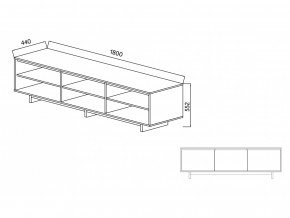 Тумба для ТВА Moderno-1800 Ф6 в Соликамске - solikamsk.magazinmebel.ru | фото - изображение 4